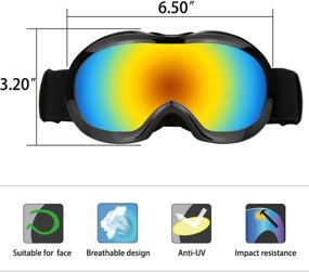 img 3 attached to 🏍️ JAMIEWIN ATV Goggles: Ultimate UV Ski Protection for Kids - Off Road Racing Glass for Motorcycle and Dirt Bike enthusiasts