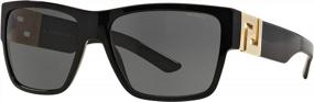 img 4 attached to 😎 Stylish Protection: Versace Sunglasses VE4296 in Classic Black Acetate