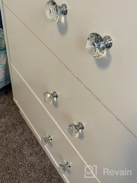 img 1 attached to Upgrade Your Home Decor With YourGift'S 16 Pack Diamond Shaped Crystal Glass Cabinet Knobs Pull Handles (30Mm, Silver) review by Dylan Aaronson