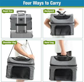 img 3 attached to Airline Approved Cat Carrier Bag - Soft Sided Collapsible Pet Travel Bag for Small Medium Large Cats