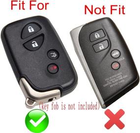 img 3 attached to 🔑 Coolbestda 2Pcs Leather Key Fob Case for Lexus - Smart Car Key Protector & Remote Entry Accessories