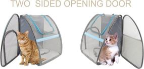 img 3 attached to 🐾 NextFri Pet Carrier Backpack Blue - Ventilated and Collapsible for Travel, Hiking & Outdoor Adventures