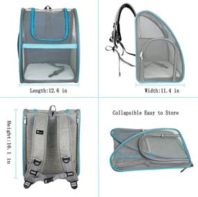 img 1 attached to 🐾 NextFri Pet Carrier Backpack Blue - Ventilated and Collapsible for Travel, Hiking & Outdoor Adventures