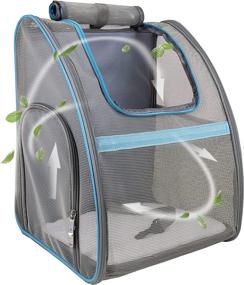 img 4 attached to 🐾 NextFri Pet Carrier Backpack Blue - Ventilated and Collapsible for Travel, Hiking & Outdoor Adventures