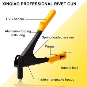 img 1 attached to 🔧 XINQIAO Pop Rivet Gun Kit: Premium Riveters with M 200 Rivets Included - Ultimate Riveting Solution