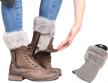 faux fur high boot cuffs for women - sprifloral leg warmers and toppers for stylish winter boots logo