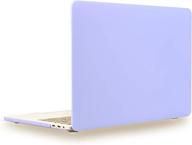 ueswill matte hard case compatible with macbook pro 15 inch with touch bar & usb-c 2016 2017 2018 2019 release model a1990 a1707, serenity blue logo