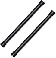 bettli spring loaded curtain tension rod bit holder extensions pack of 2 12-20 inches black logo