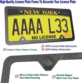 img 1 attached to Get Your License Plate Secure With Aootf Universal Front Bumper Mounting Kit & Carbon Fiber Plate Cover - Ideal For US Vehicle, Trailer, And Truck