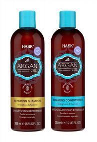 img 4 attached to HASK ARGAN OIL Repairing Shampoo + Conditioner Set For All Hair Types, Color Safe, Gluten-Free, Sulfate-Free, Paraben-Free, Cruelty-Free - 1 Shampoo And 1 Conditioner