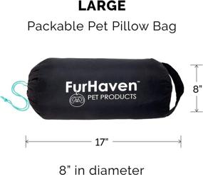 img 1 attached to 🐾 Furhaven Large Trail Pup Travel Dog Bed - Outdoor Camping Pillow Mat with Stuff Sack, Washable Pet Bed for Dogs and Cats in Paprika & Camo-Paw