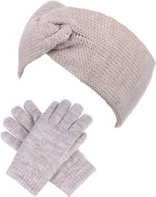 img 3 attached to Winter Toasty Fleece Gloves Headband Girls' Accessories : Cold Weather