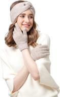 winter toasty fleece gloves headband girls' accessories : cold weather logo