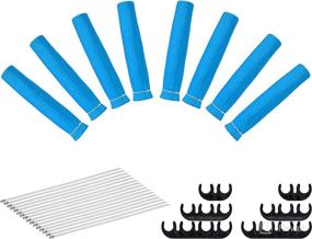 img 4 attached to 🔥 Защита свечного колпачка Rolling Gears: термоизоляционная гофрированная втулка с защитой от нагрева до 1800 градусов, крепление при помощи закрепляющих зип-петель, а также разделитель проводов (синий).