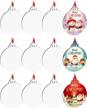 🎄 diy christmas tree decor: 12 bulk sublimation blank pendants for 2022 christmas ornaments logo