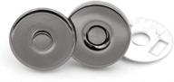 premium quality magnetic snap buttons for handbags and purses - 6 pack mns (10mm, gunmetal) logo