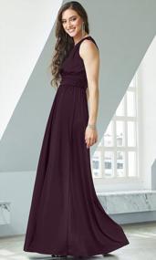 img 3 attached to Elegant Long Sleeveless Maxi Dress For Bridesmaids & Cocktail Events - KOH KOH