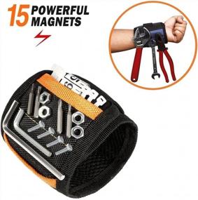 img 2 attached to 15-Magnet Magnetic Wristband Tool Belt For Holding Screws, Nails, And Drill Bits - Perfect Gift For DIY Handymen And Men