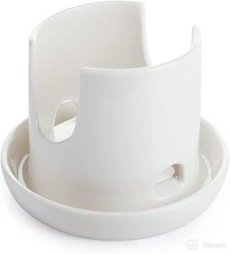 img 4 attached to 🧽 Sweese 814.101 Porcelain Sponge Holder: Stylish Sponge Caddy for Kitchen Sink Storage, Modern Farmhouse Décor in White