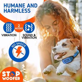 img 2 attached to 🐶 STOPWOOFER Dog Bark Collar: Rechargeable, No Shock, No Pain - Suitable for Small, Medium and Large Dogs - 2 Vibration & Beep Modes Included