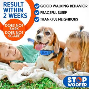 img 1 attached to 🐶 STOPWOOFER Dog Bark Collar: Rechargeable, No Shock, No Pain - Suitable for Small, Medium and Large Dogs - 2 Vibration & Beep Modes Included