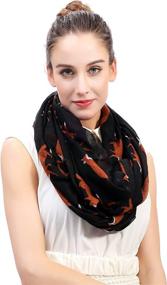 img 3 attached to Lina Lily Womens Infinity Lightweight Women's Accessories : Scarves & Wraps