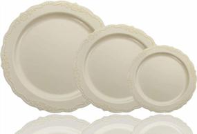 img 3 attached to Premium Victorian Design Disposable Bowls - 60 Pack For Weddings & Parties