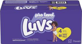 img 4 attached to 👶 Luvs Triple Leakguards Diapers Size 4: 88-Count Pack for Maximum Protection!