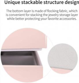 img 2 attached to Keep Your Jewelry Tidy With Vlando'S Stackable Organizer Trays - 20 Grids In Pink