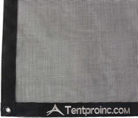 img 2 attached to 🚚 Tentproinc Truck Mesh Tarp 8' X 12' - Heavy Duty Black Cover with Reinforced Double Needle Stitching, Webbing for Tear and Rip Prevention – Rust-free Thicker Brass Grommets - 3 Year Limited Warranty