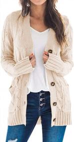img 4 attached to Fashionable Winter Coats: PRETTYGARDEN Women'S Open Front Cardigan Sweaters