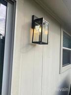 img 1 attached to MAXvolador Outdoor Wall Lantern, Exterior Waterproof Wall Sconce Light Fixture, Dark Chocolate Anti-Rust Wall Light With Clear Glass Shade, E26 Socket Wall Mount Lamp For Porch(Bulb Not Included) review by David Encarnacion