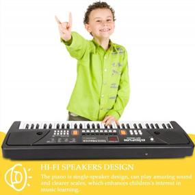 img 2 attached to Многофункциональное электрическое пианино с 61 клавишей для детей - развивающие музыкальные инструменты, игрушки для мальчиков и девочек - идеально подходит для раннего обучения и развития
