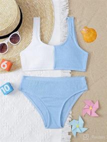 img 2 attached to Romwe Girls Swimsuit Bikini Bathing Apparel & Accessories Baby Boys in Clothing