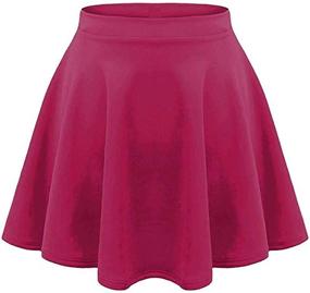 img 1 attached to Loxdonz Casual Stretch Flared Pleated Girls' Clothing : Skirts & Skorts