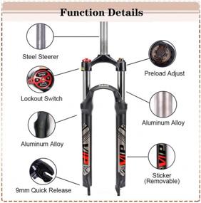 img 3 attached to BUCKLOS 26/27.5/29 MTB Suspension Fork 100Mm Travel, 28.6Mm Straight Tube QR 9Mm Crown Lockout Aluminum Alloy XC Mountain Bike Front Forks