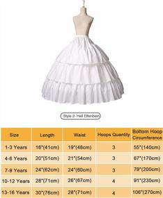 img 1 attached to Girls 100% Cotton Crinoline Underskirt Hoop Petticoat For Flower Dress Slips - Light Ivory (BEAUTELICATE)