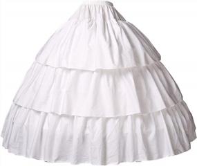 img 4 attached to Girls 100% Cotton Crinoline Underskirt Hoop Petticoat For Flower Dress Slips - Light Ivory (BEAUTELICATE)