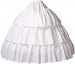 girls 100% cotton crinoline underskirt hoop petticoat for flower dress slips - light ivory (beautelicate) logo