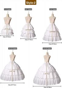 img 3 attached to Girls 100% Cotton Crinoline Underskirt Hoop Petticoat For Flower Dress Slips - Light Ivory (BEAUTELICATE)