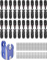 bougerv 44pcs solar connector kit with spanners: waterproof male/female solar panel cable connectors (22pairs, 10awg) логотип