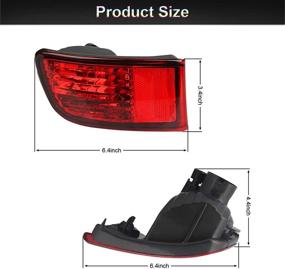 img 1 attached to 🚗 2003-2005 4Runner Left Rear Bumper Reflector Tail Light - Driver Side by MbuyDIY: Compatible and High-Quality