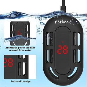 img 1 attached to 🐠 Petbank 25W/50W/100W/150W Aquarium Heater with Remote Control and LED Display - Ideal for 2-30 Gallon Fish Tanks