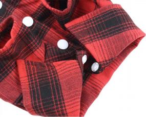 img 2 attached to HOODDEAL Dog Shirts Red Plaid Polo T-Shirt Cute Breathable Cotton Pet Clothes Soft Casual Thanksgiving Christmas Halloween Costumes For Small Medium Large Puppy (S)
