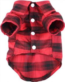 img 4 attached to HOODDEAL Dog Shirts Red Plaid Polo T-Shirt Cute Breathable Cotton Pet Clothes Soft Casual Thanksgiving Christmas Halloween Costumes For Small Medium Large Puppy (S)