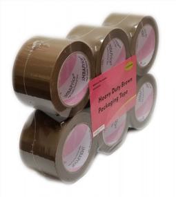 img 4 attached to Premium Packaging Tape - 6 Rolls Of 330 Ft (110 Yards) 3-Inch Wide Brown/Tan Color Shipping Tape By IMBAPrice