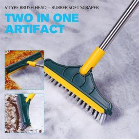 img 3 attached to 🧹 2022 Upgrade 2-in-1 Floor Scrub Brush with Long Handle - Premium Rotating Brush for Bathroom and Kitchen Cleaning (Floor Scrubber)