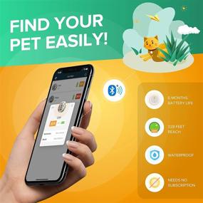 img 1 attached to 🐾 Cat Tailer Cat Tracker: Small, Lightweight, and Waterproof Bluetooth Pet Collar Attachment with 328ft Range, Long-lasting Battery, and Android/Apple iOS Compatibility