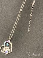 img 1 attached to Hxillery 925 Sterling Silver Unicorn Necklace with CZ Heart Pendant: Perfect Christmas and Birthday Gift for Women, Girls, Daughters, and Teens. review by Erin Hawkins