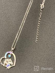 img 8 attached to Hxillery 925 Sterling Silver Unicorn Necklace with CZ Heart Pendant: Perfect Christmas and Birthday Gift for Women, Girls, Daughters, and Teens.